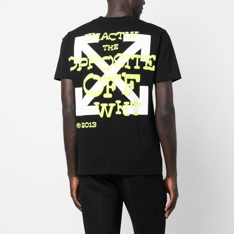 Off-White Opposite Arrow Slim Short-Sleeve Tee 'Black/Lime' OMAA027S23JER0061050 - 3