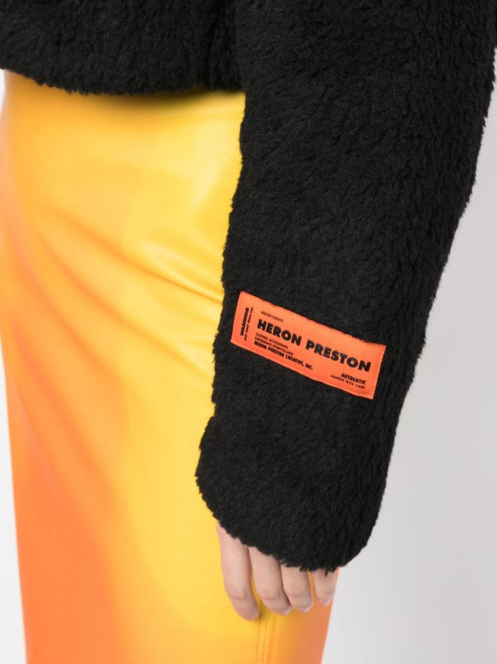 fleece-texture zip-up jacket - 5