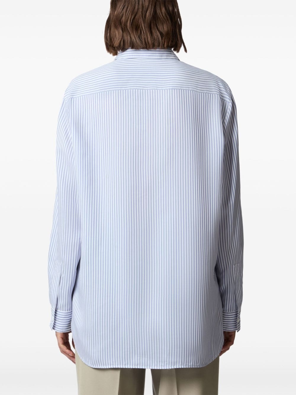 striped poplin shirt - 3