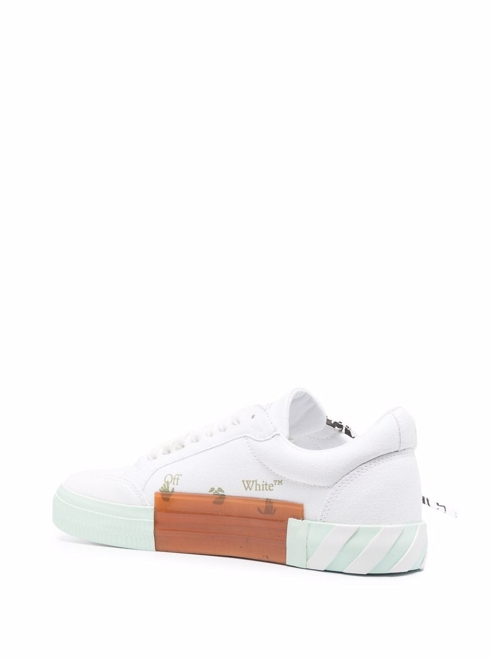 low vulcanized eco canvas sneakers - 3