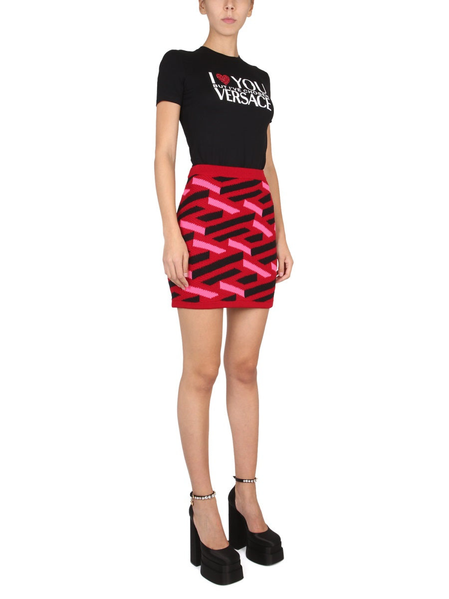 Versace Women La Greca Knit Skirt - 2