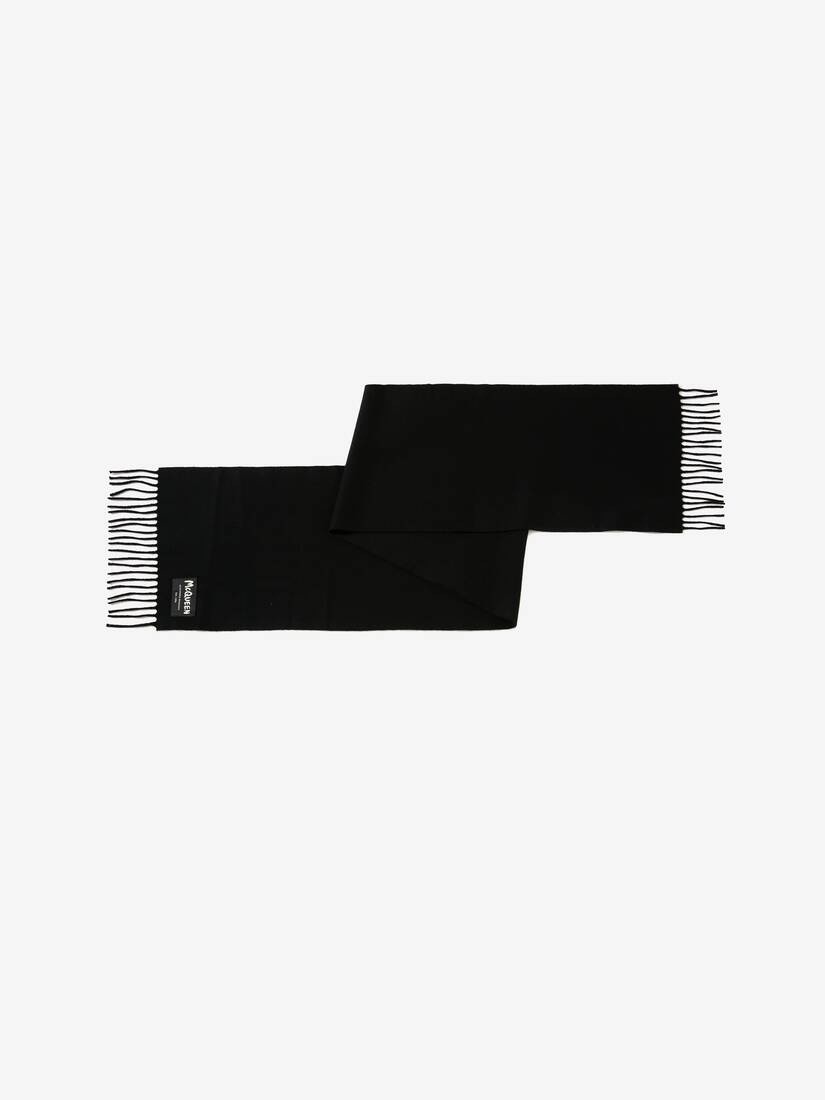Mcqueen Tag Scarf in Black - 3