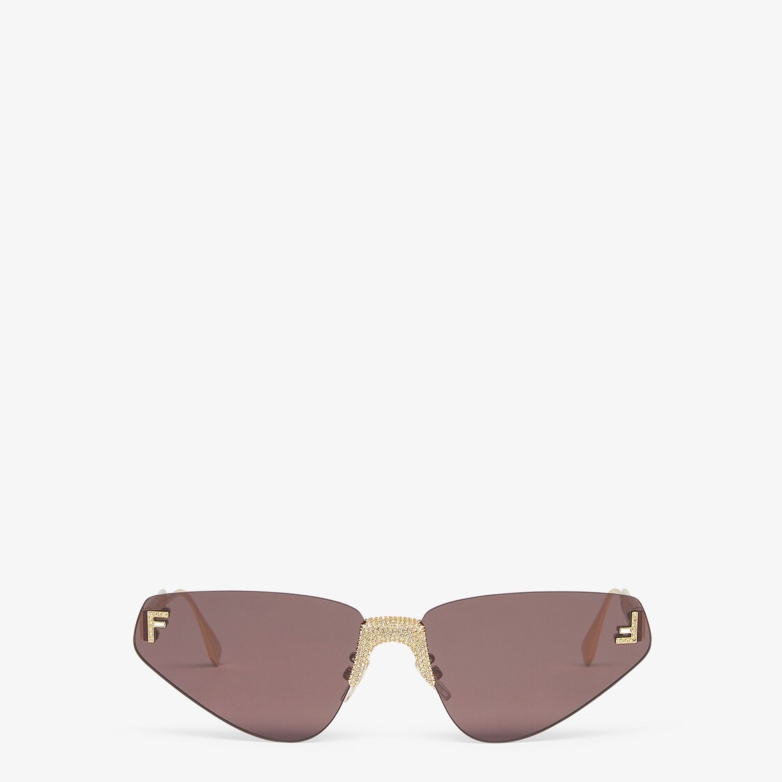 Fendi Gold Fendi First Crystal Sunglasses