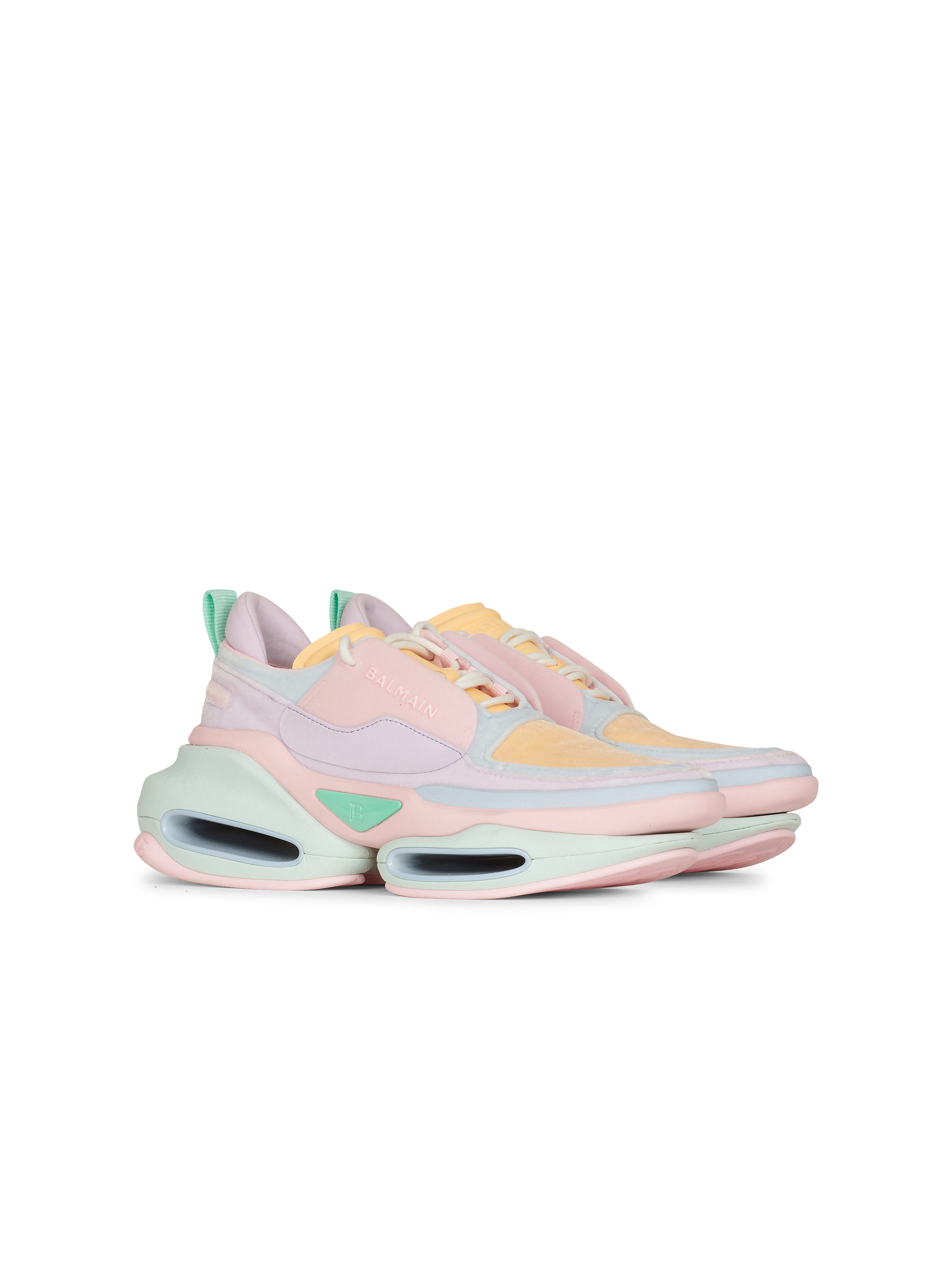 Multicolored velvet B-Bold low-top sneakers - 2