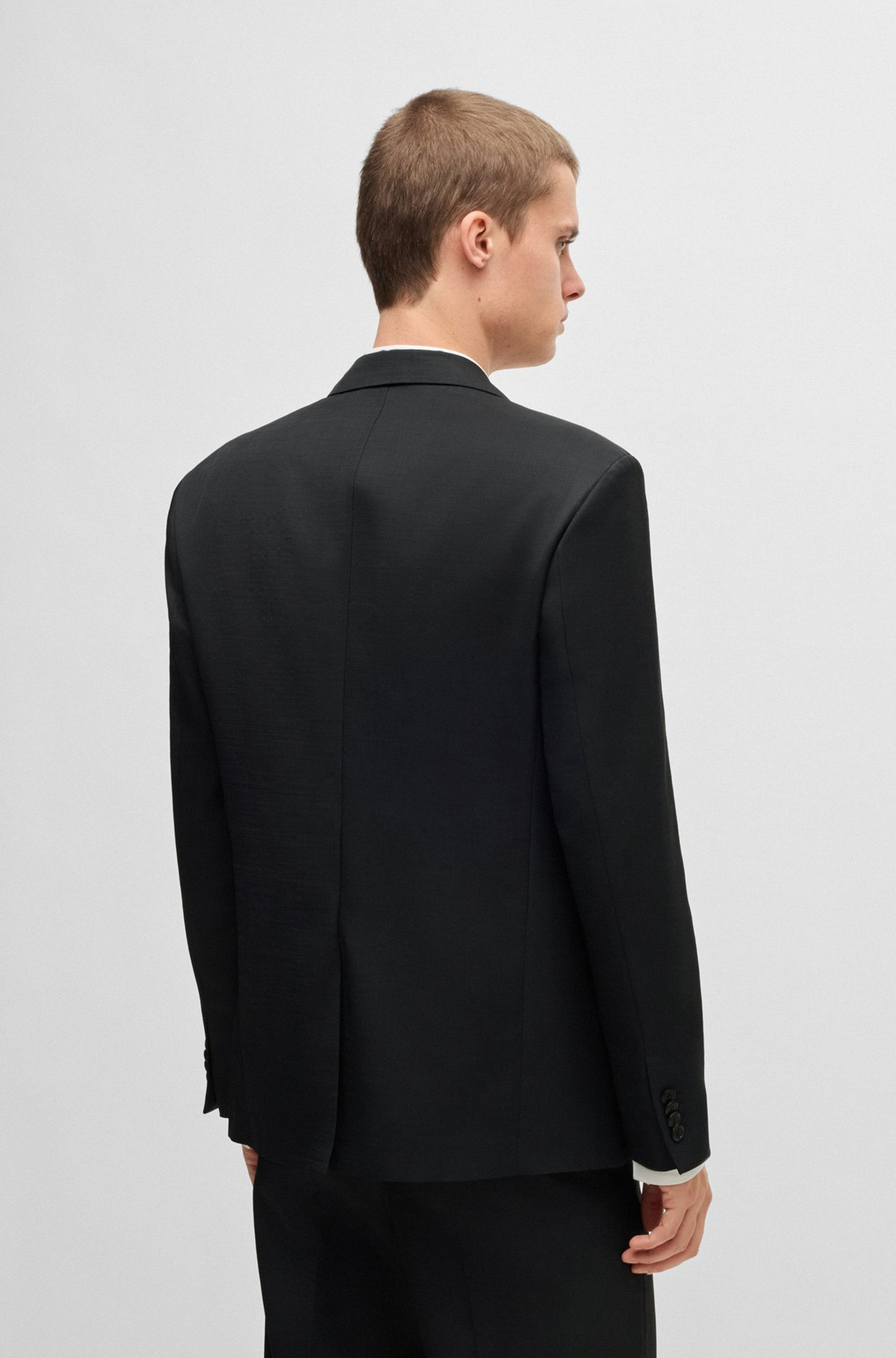 HUGO FORWARD SLIM-FIT SUIT JACKET IN WOOL-BLEND TWILL - 4
