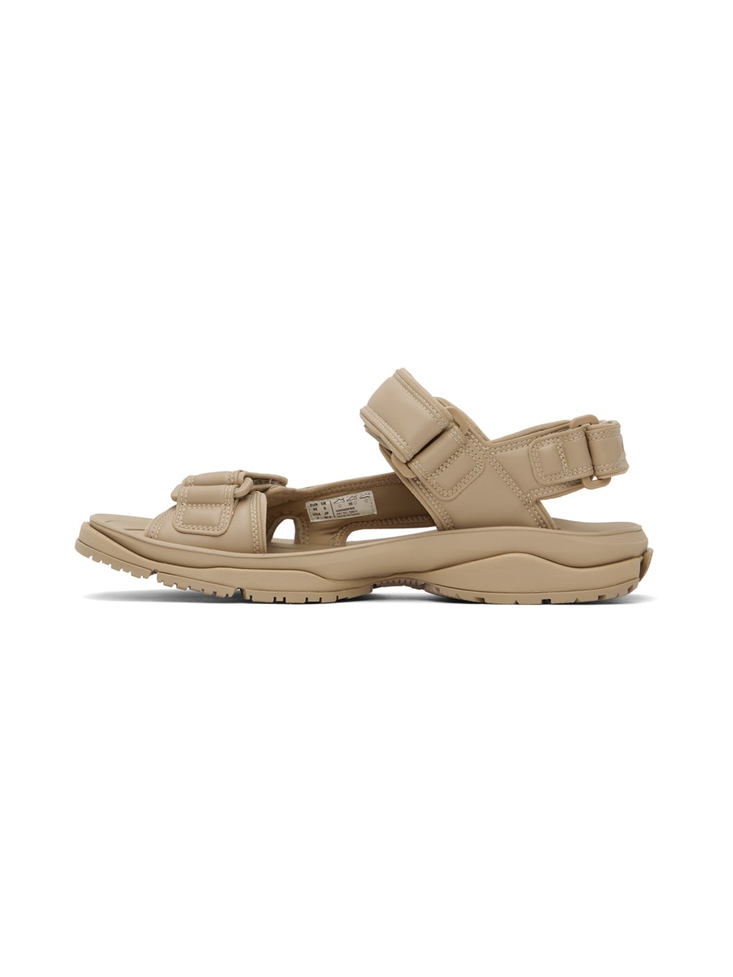 Taupe Faux-Leather Tourist Sandals - 3