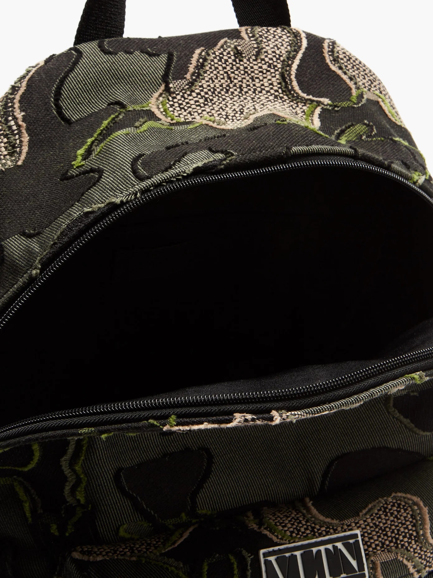 Logo-patch fil-coupé camouflage-jacquard backpack - 5