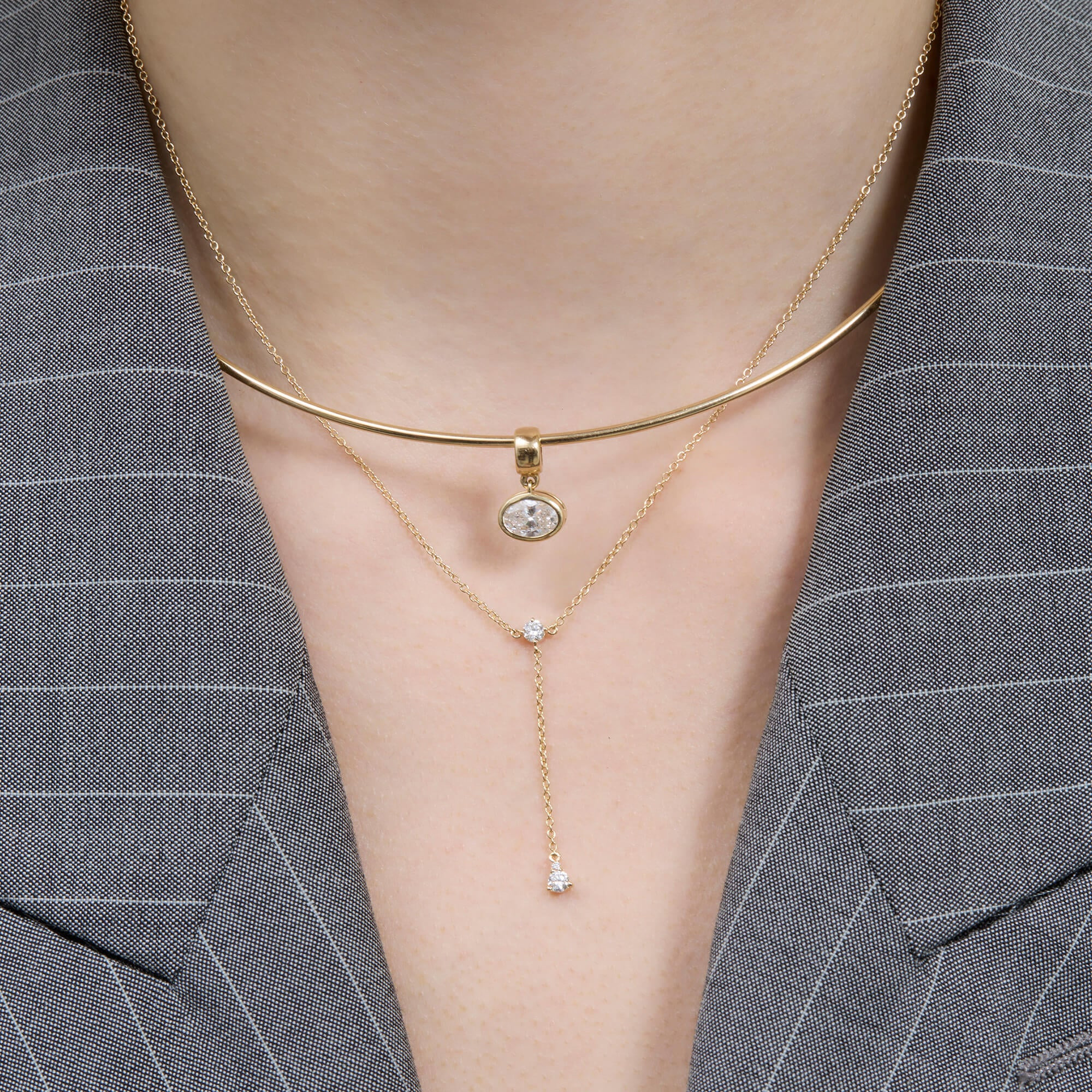 Perfect Pear Diamond Lariat Necklace - 5