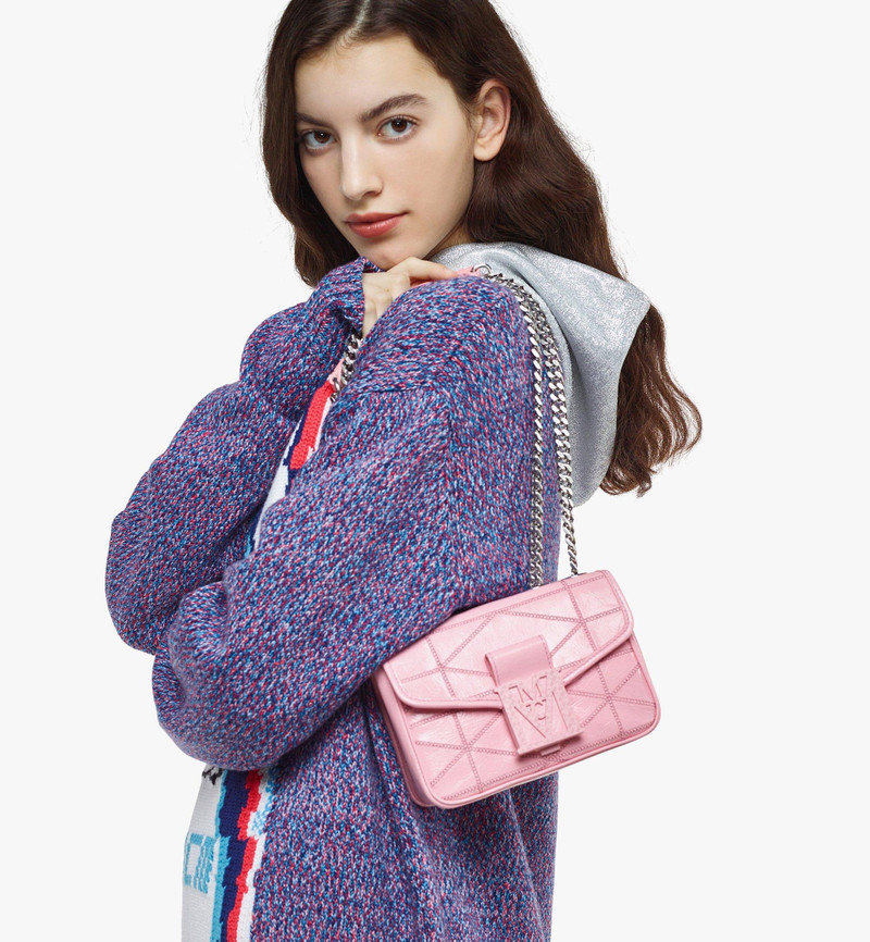 Travia Quilted Shoulder Bag in Crushed Leather 7