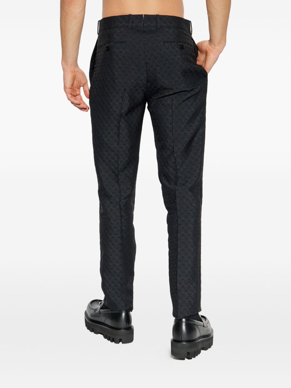 skull-pattern trousers - 4