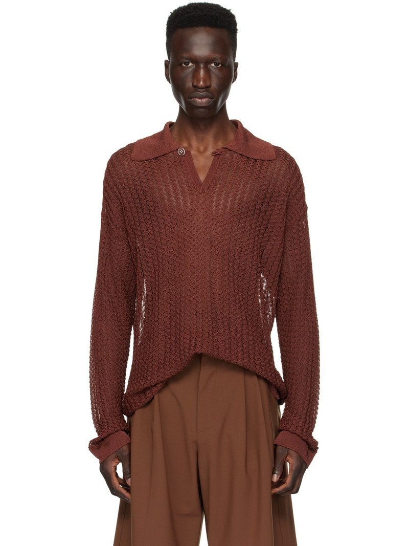 Burgundy Lace Polo 1