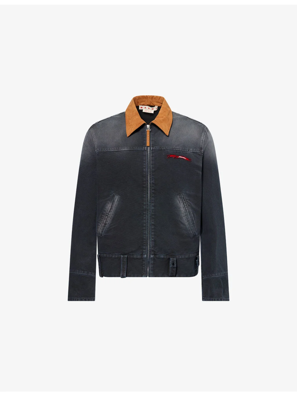 Contrast-Collar Cotton-Canvas Jacket - 1