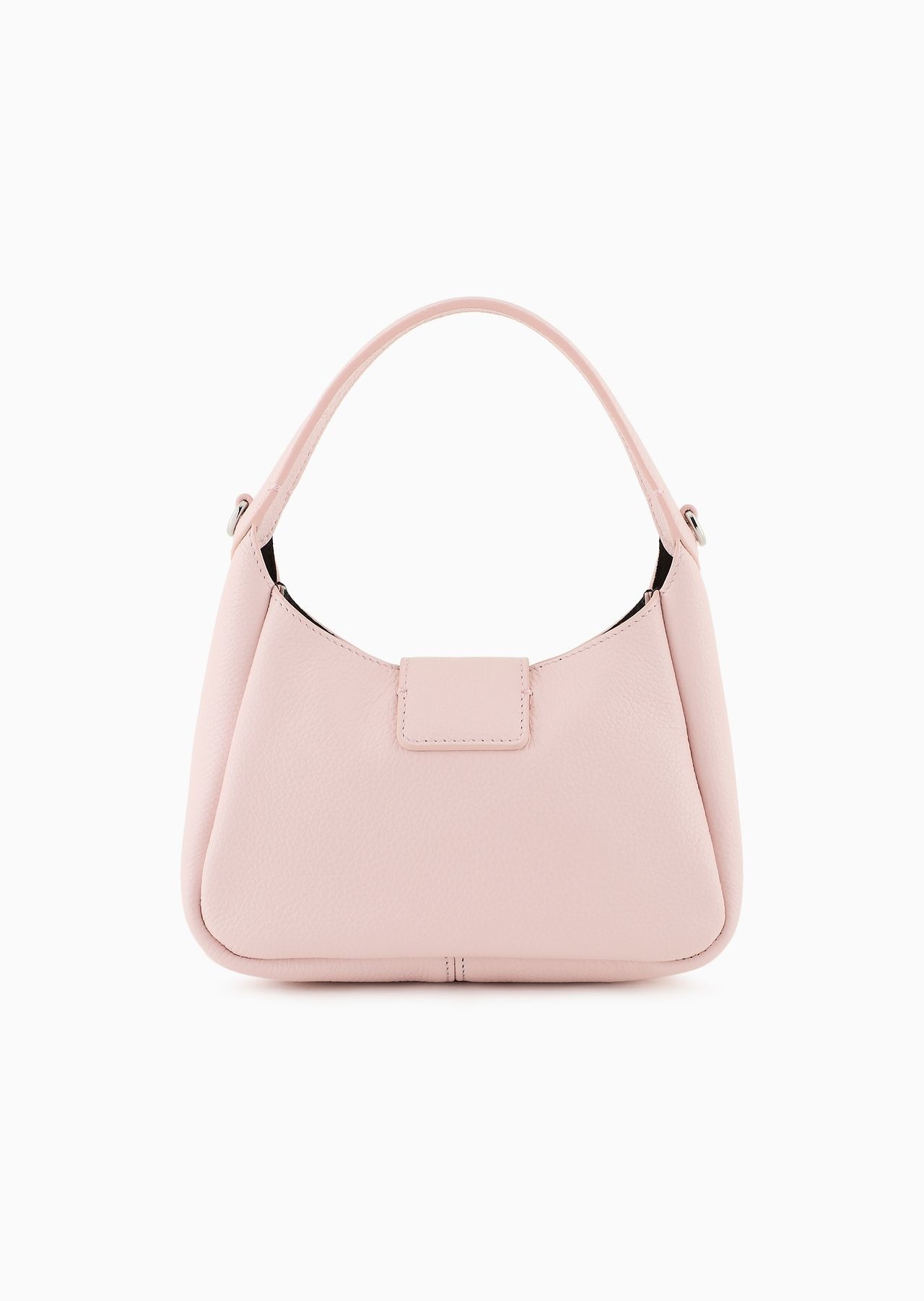 Leather hobo handbag with eagle buckle - 3