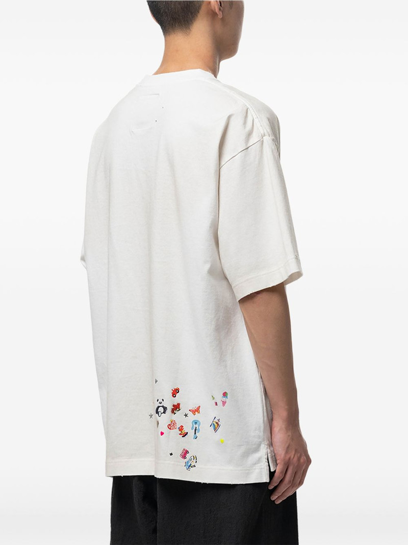 graphic-print distressed t-shirt 4