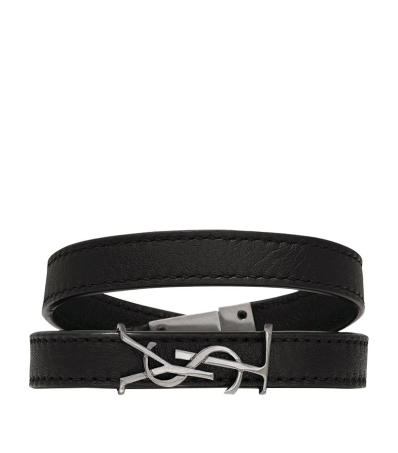 Monogram Leather Wrap Bracelet 1