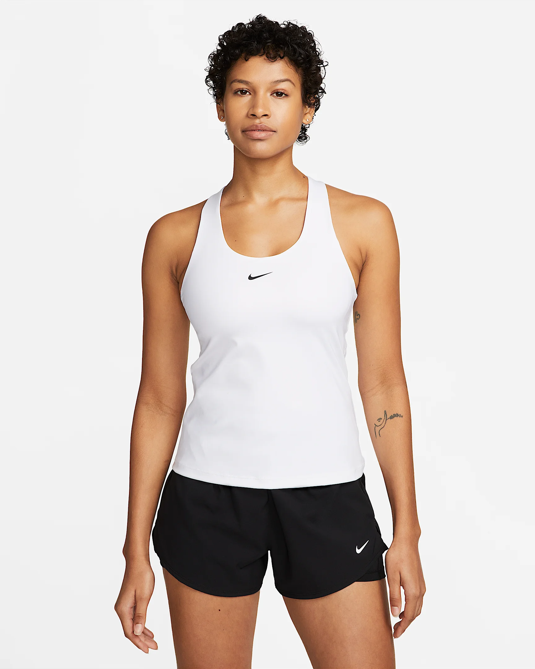 Nike Swoosh 여자의 중간 지원 패딩 스포츠 브래지어 · - 1