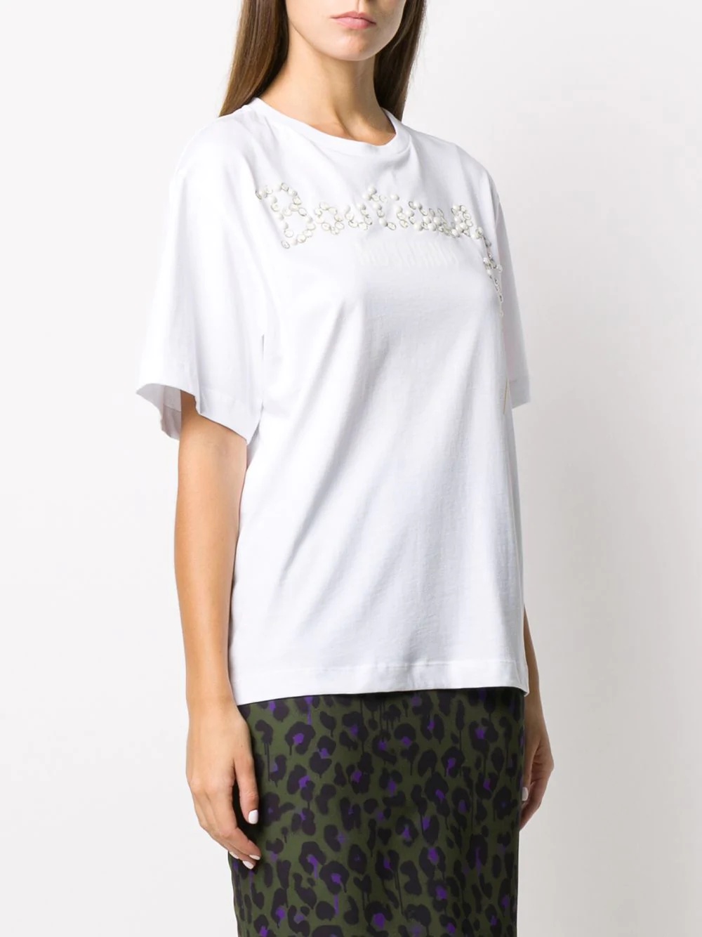 embellished logo print T-shirt - 3