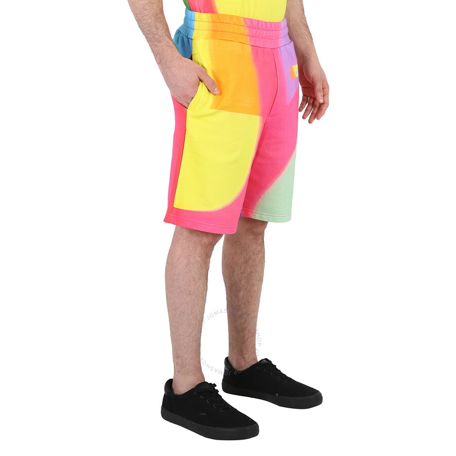 Moschino Multi Rainbow Print Cotton Sweat Shorts - 4