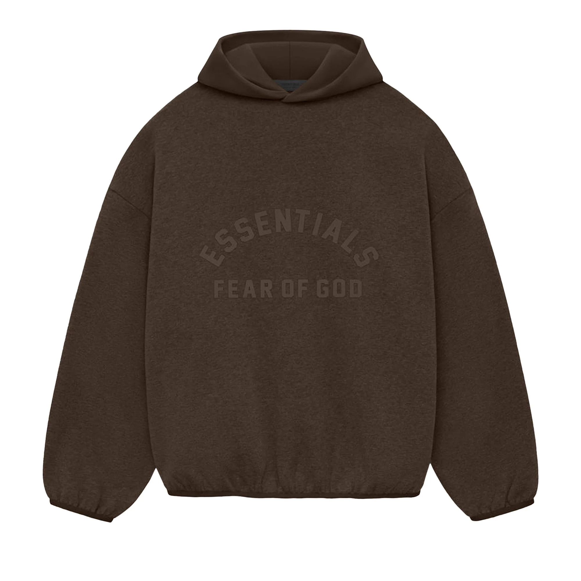 Fear of God Essentials Nylon Fleece Hoodie 'Heather Wood/Wood' - 1