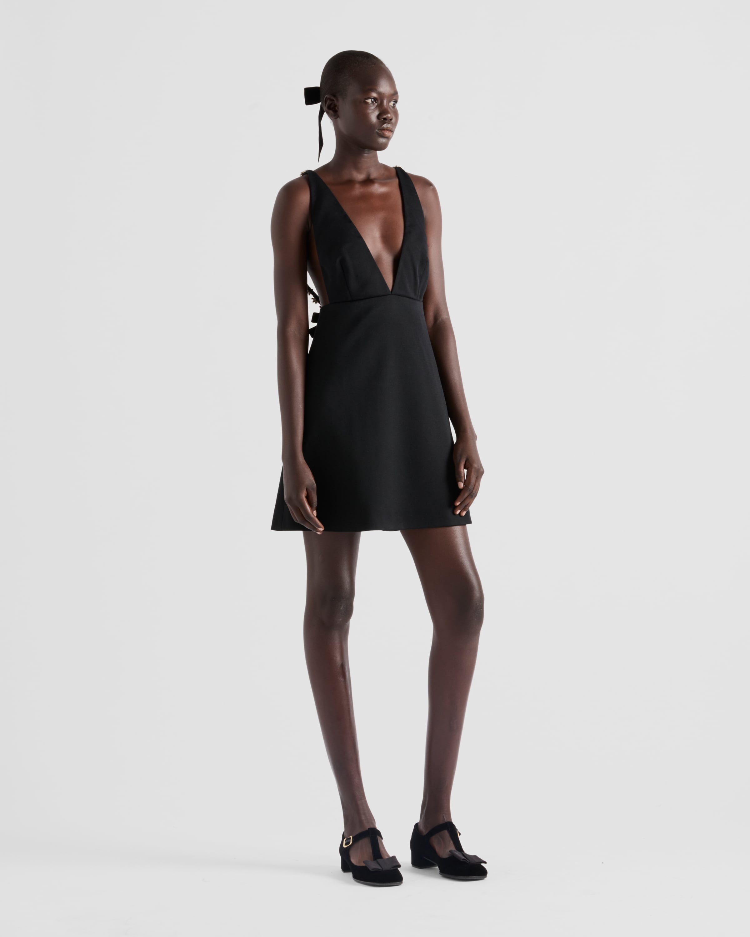 Embroidered sablé mini-dress - 2
