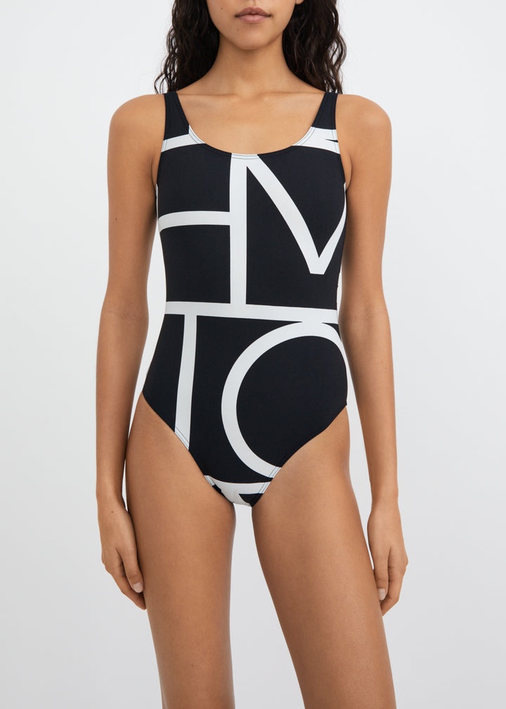 Monogram swimsuit black/white - 3