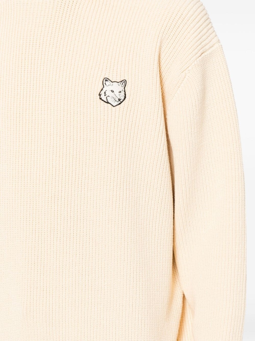 signature fox embroidery knitted jumper - 5