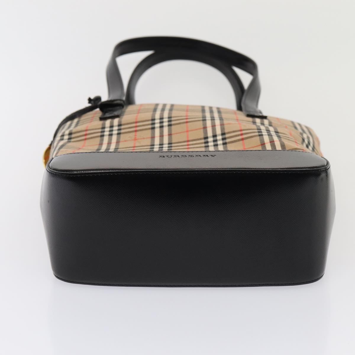 Burberry Nova Check Tote Bag Canvas Beige Gold - 4