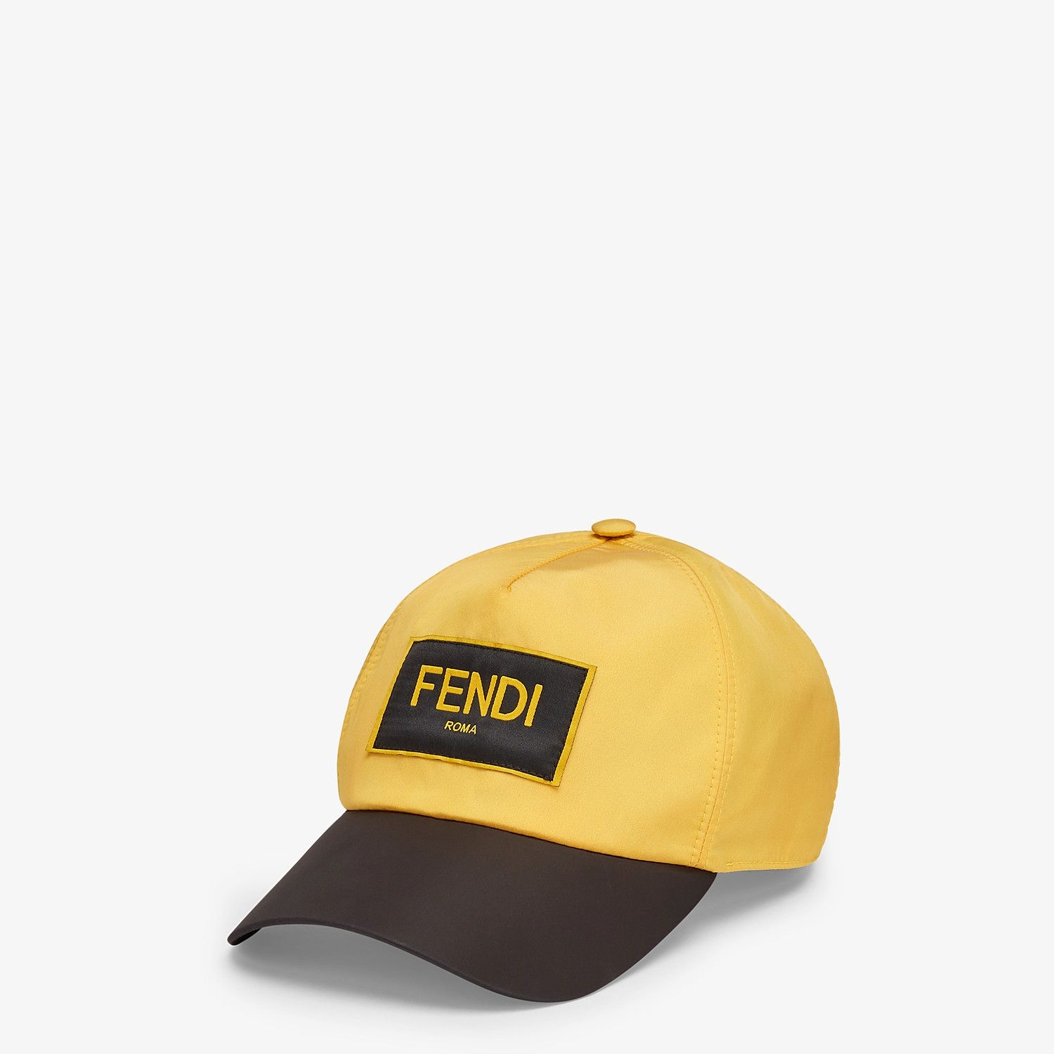 Yellow nylon baseball cap - 1