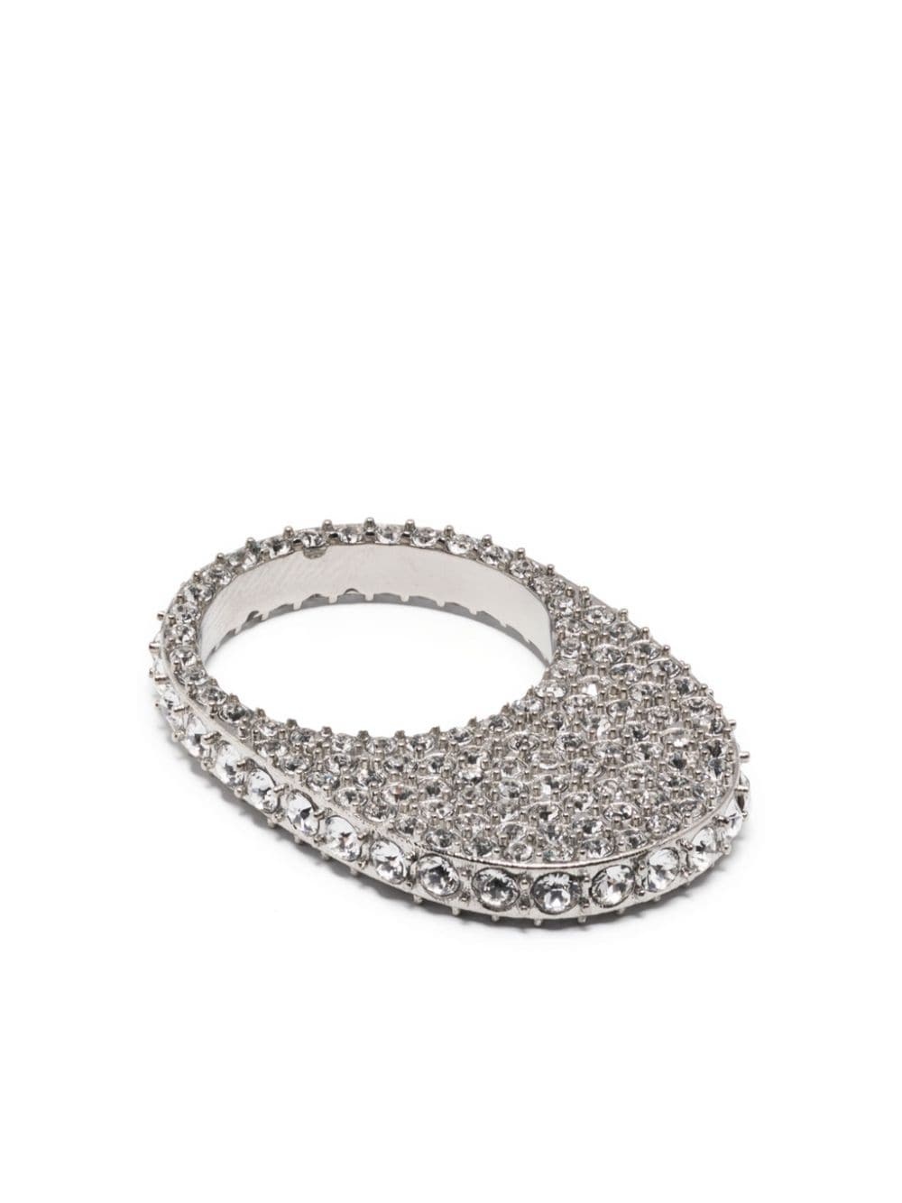 Swipe crystal-embellished ring - 1