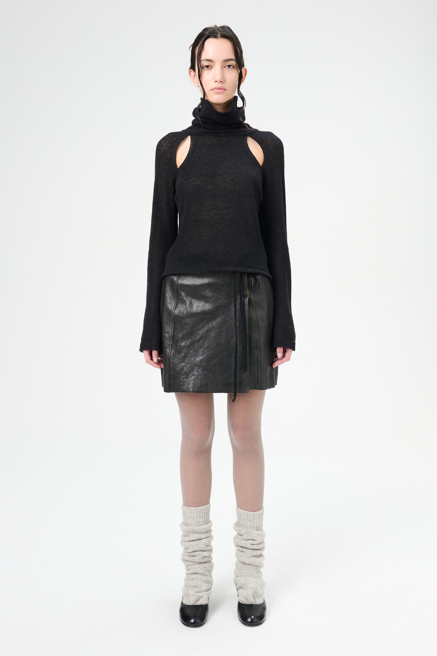 Slice Turtleneck Black Alpaca - 1