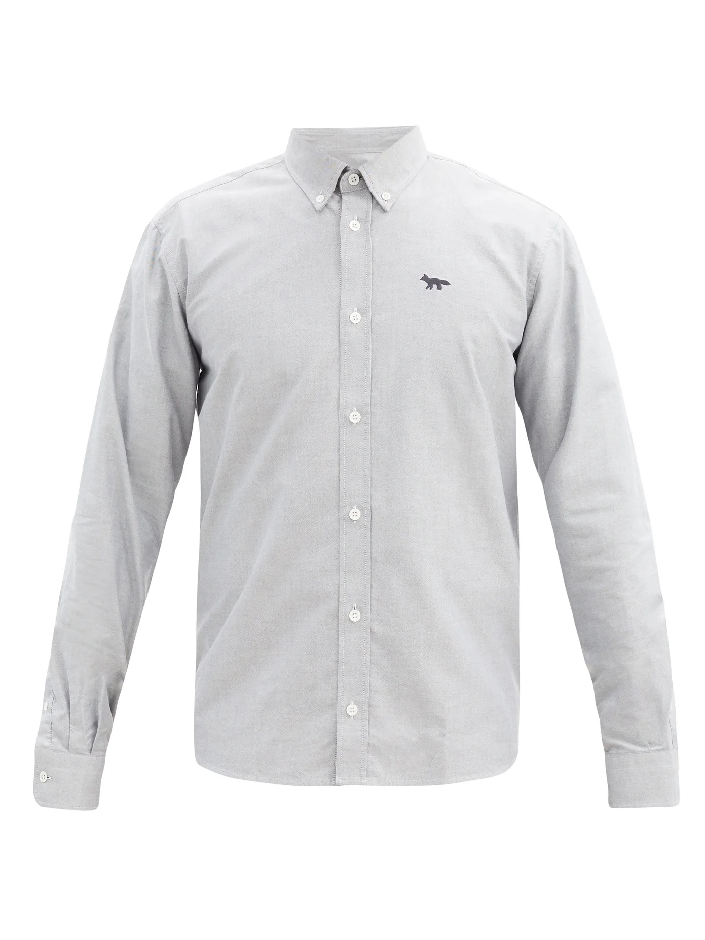 Fox-patch cotton-oxford shirt - 1