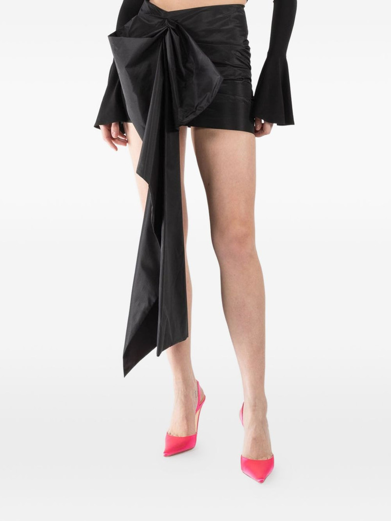 bow draped mini skirt 4
