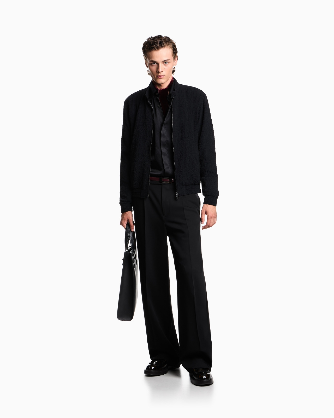 TECHNICAL SEERSUCKER FABRIC BLOUSON - 2
