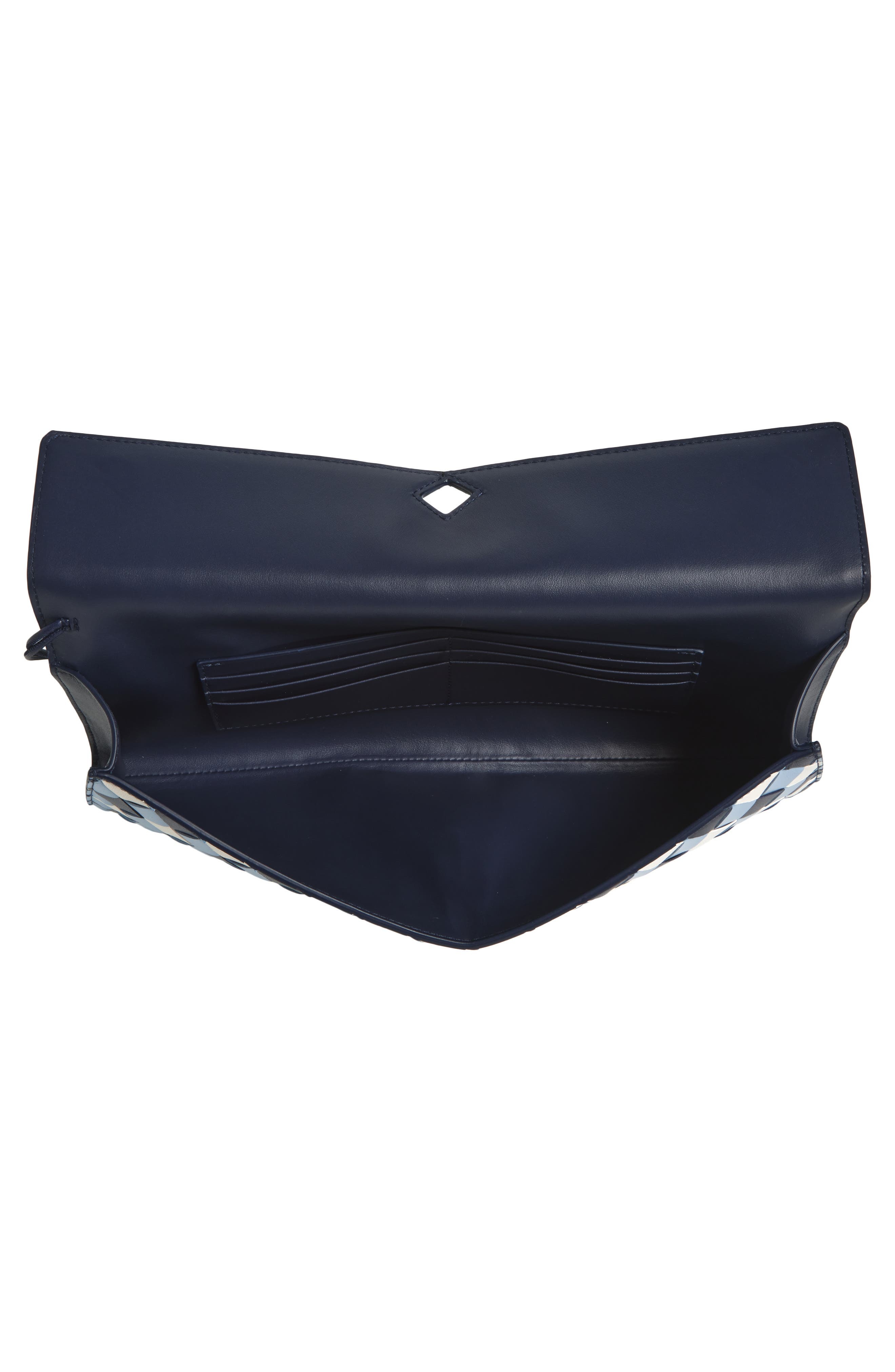 Bottega Veneta Long Andiamo Leather East/West Clutch in Abyss-Ice-White-Mb at Nordstrom - 4