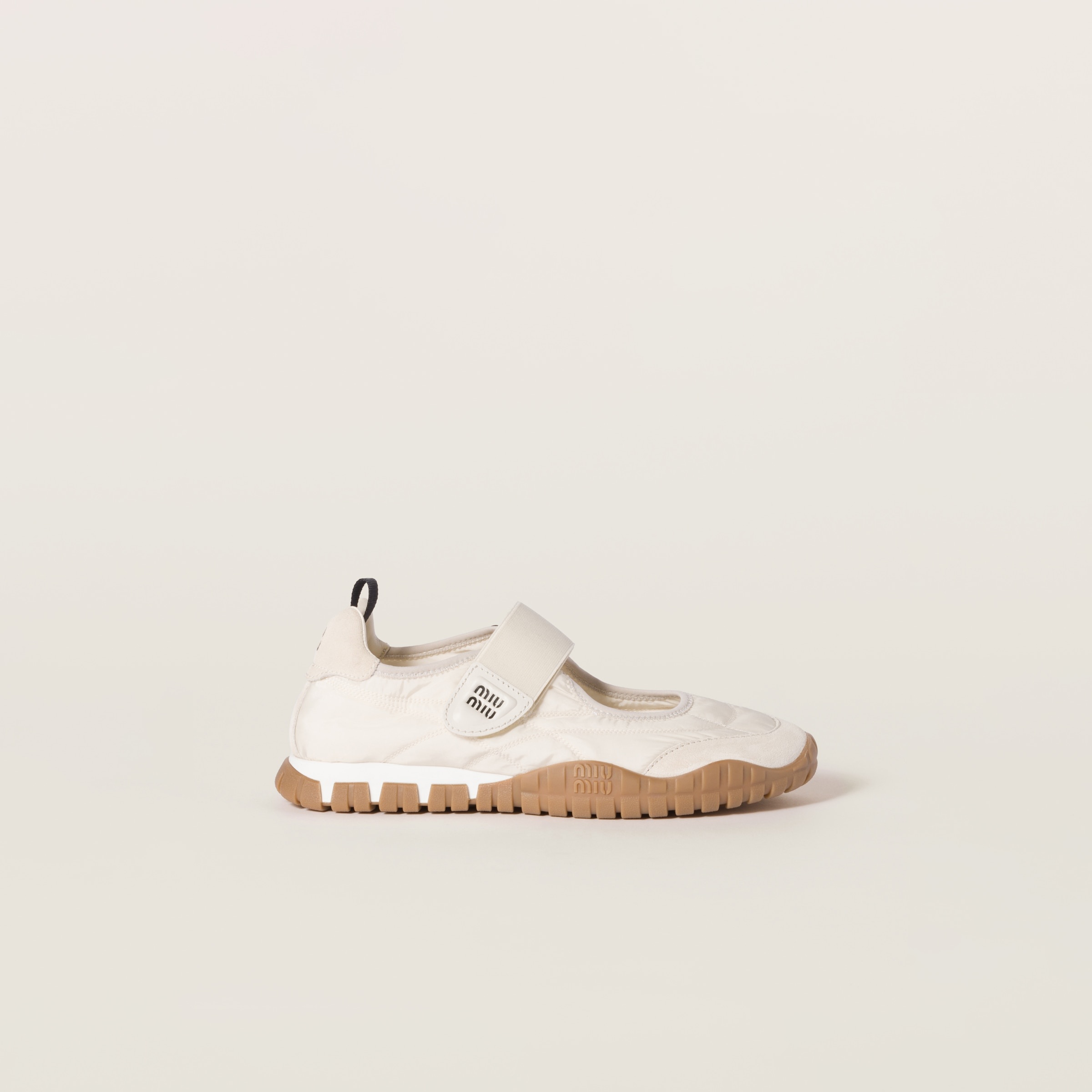 MiuMiu直営◆国内完売Tyre technical fabric & suede ballerinas Miu Miu Tyre technical fabric and suede ballerinas | REVERSIBLE