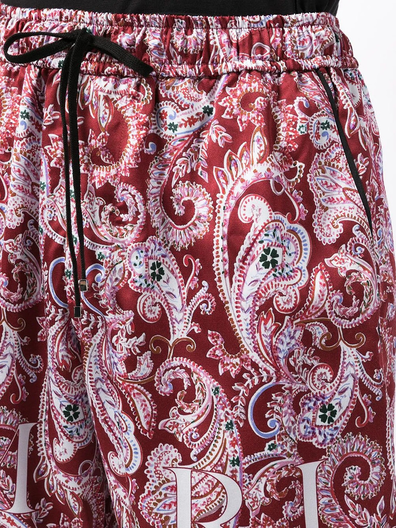 paisley-print drawstring shorts 5