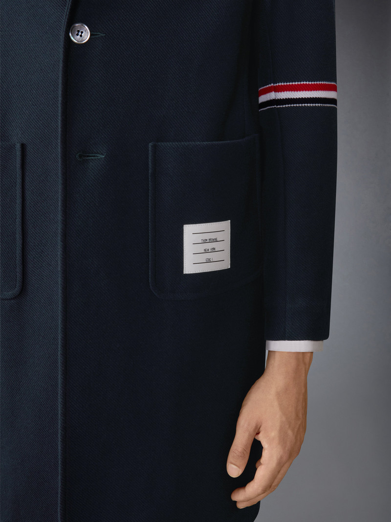 DOUBLE FACE TECH TWILL 4-BAR SACK OVERCOAT 6
