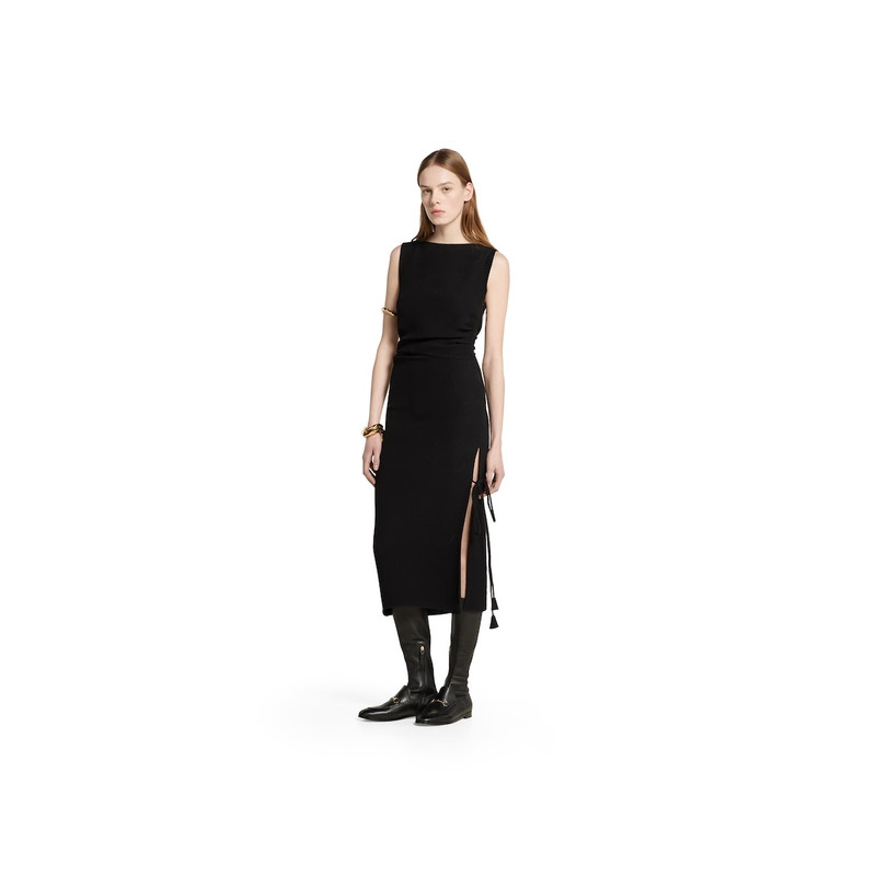 GUCCI Silk crêpe dress with embroidery outlook