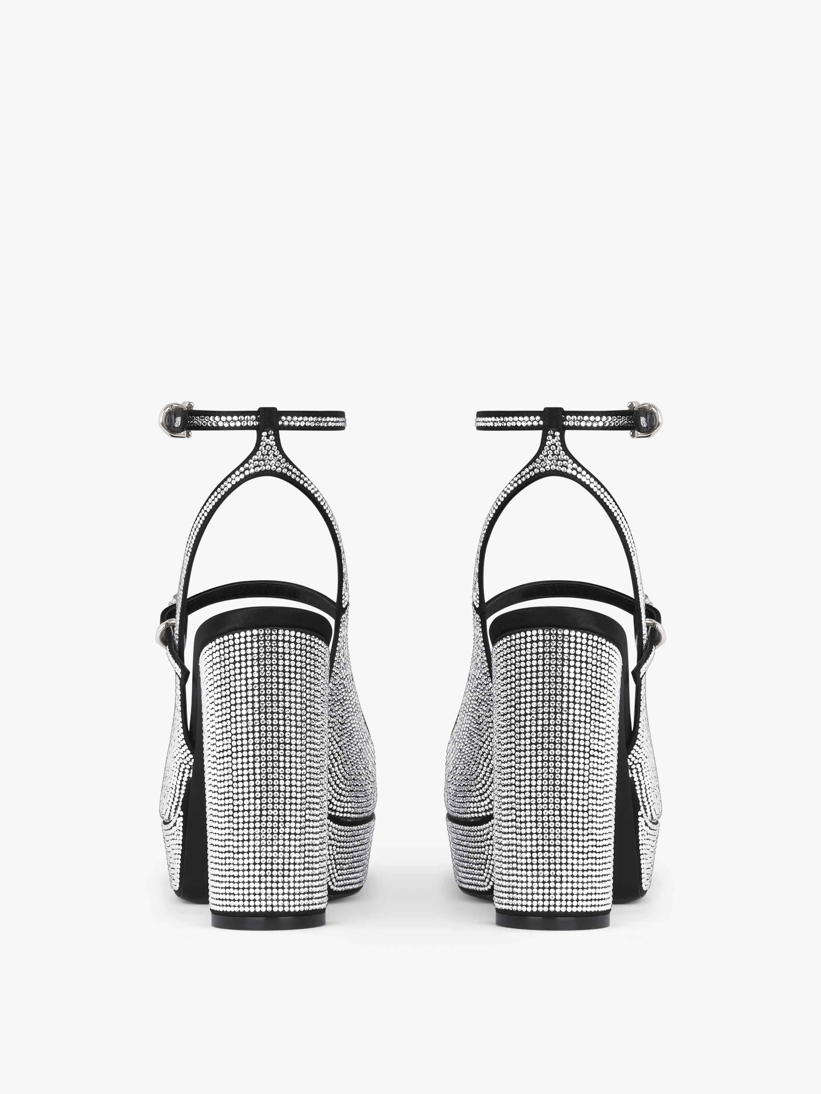 VOYOU PLATFORM SANDALS IN STRASS - 6