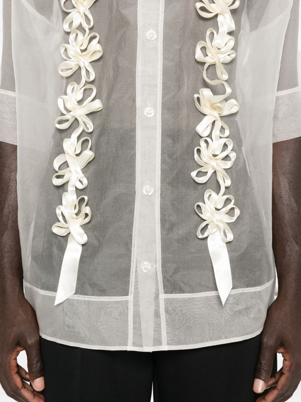 floral-ribbon shirt - 5