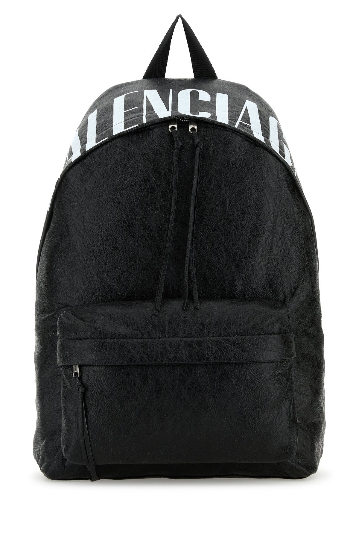 Black leather Editor backpack - 1
