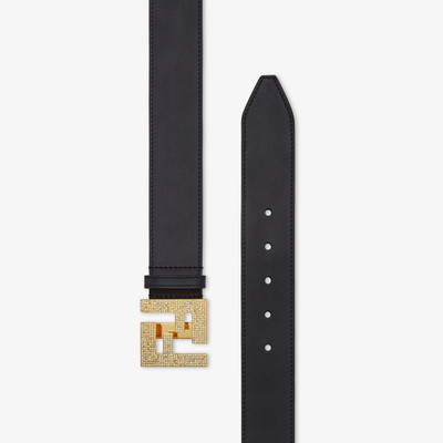 FENDI Black leather belt outlook