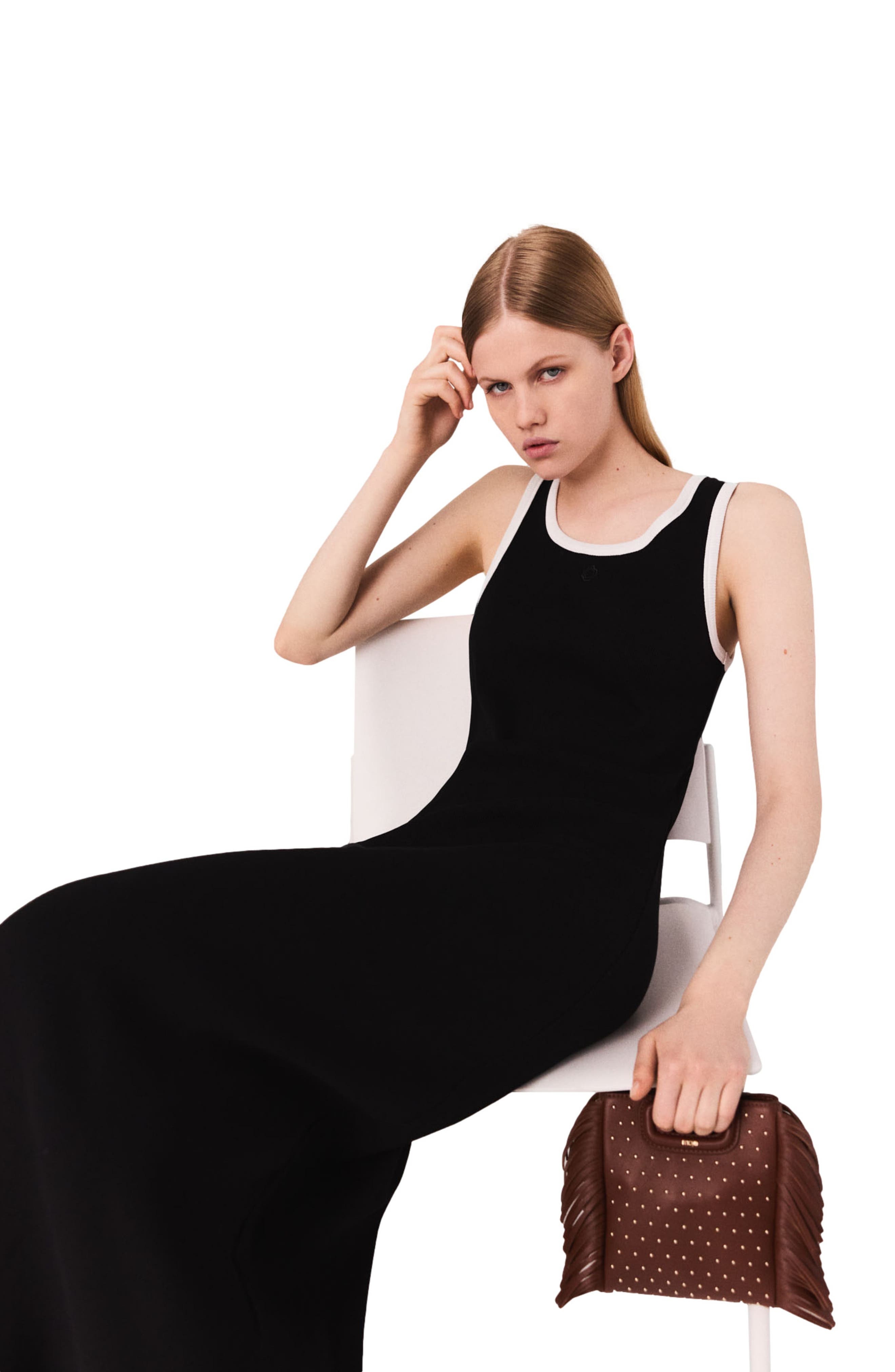 maje Jersey tank dress in Black at Nordstrom - 3