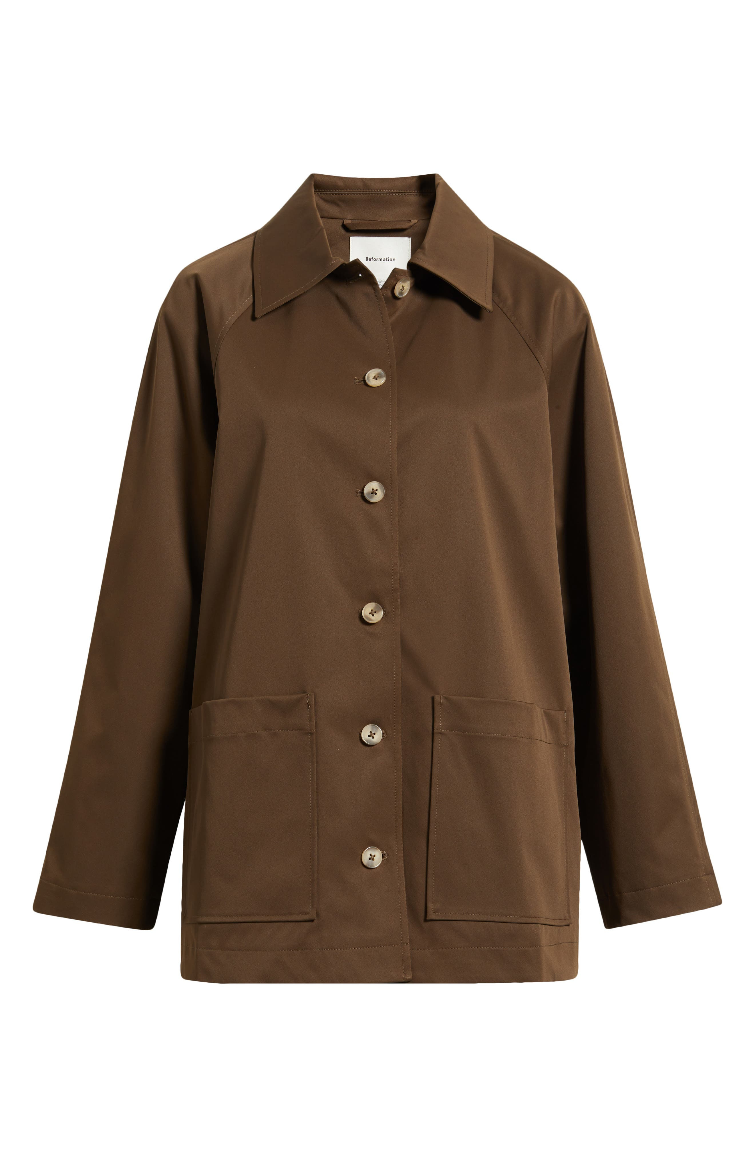 Reformation Fisher Oversize Trench Coat in Brown at Nordstrom - 6