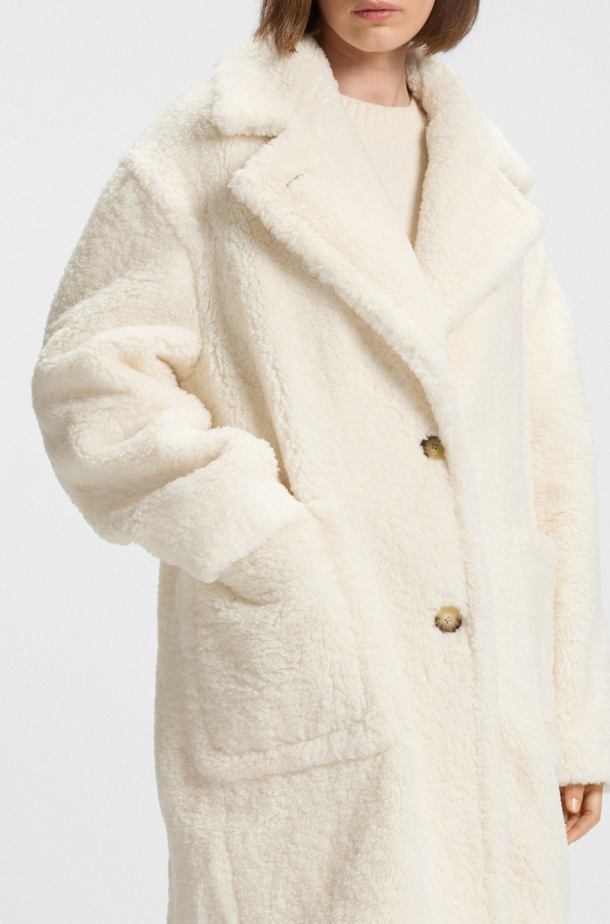TEDDY COAT WITH ADJUSTABLE COLLAR - 6