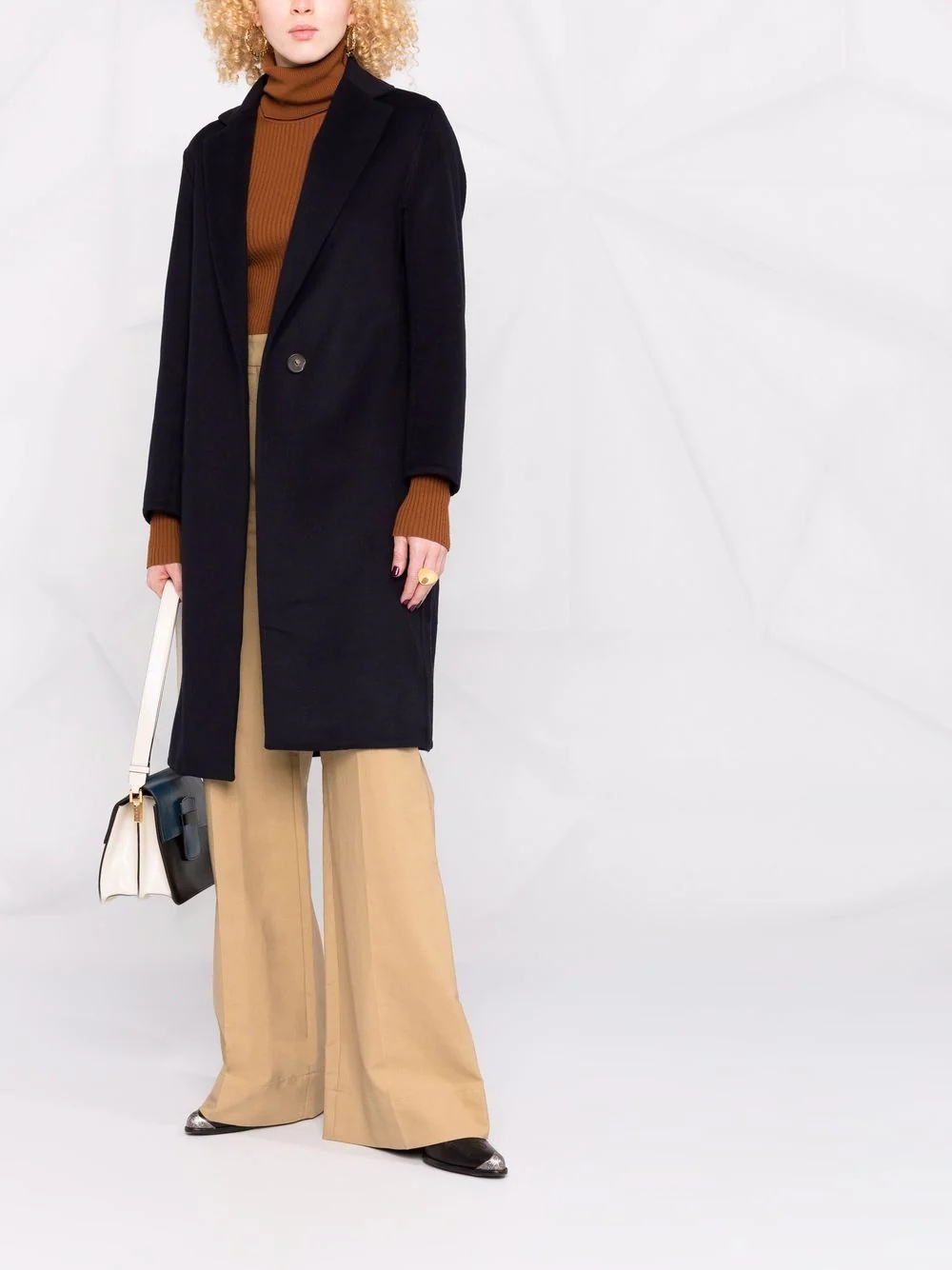 single-breasted fitted coat - 2