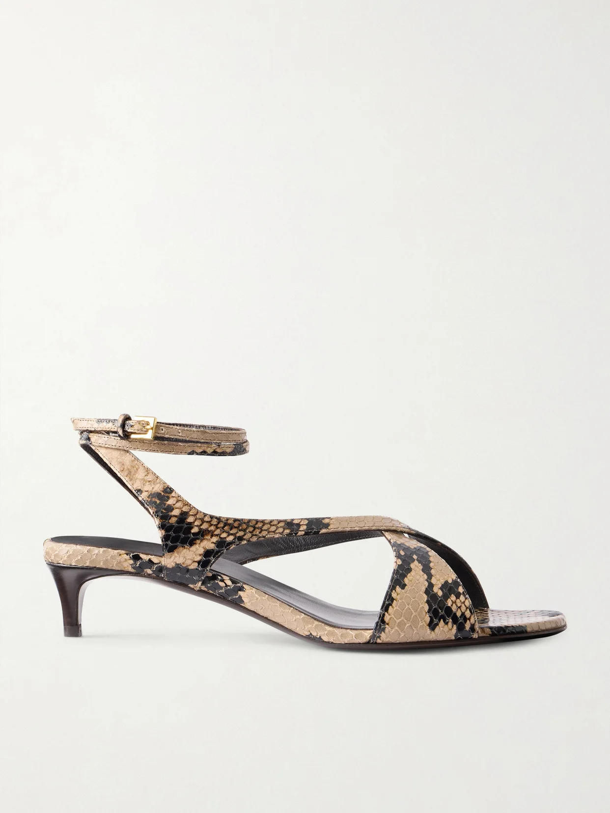 Liria Python-embossed Leather Sandals - 1