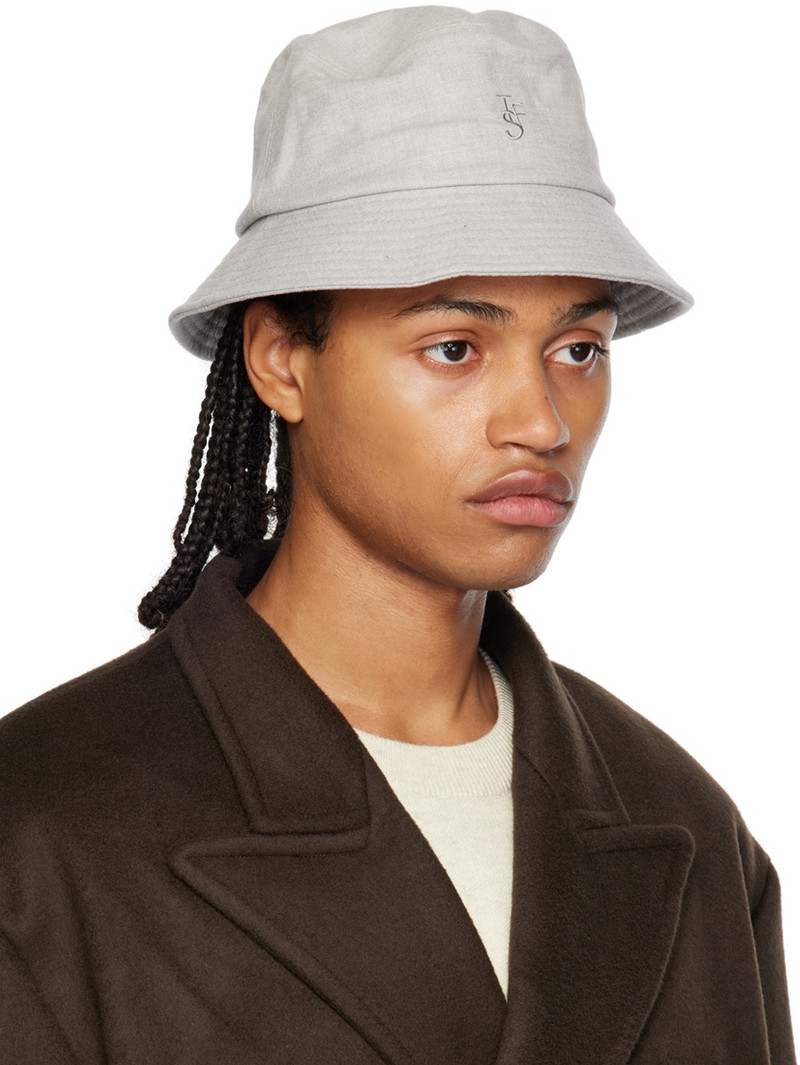 The Frankie Shop Gray Frankie Bucket Hat outlook