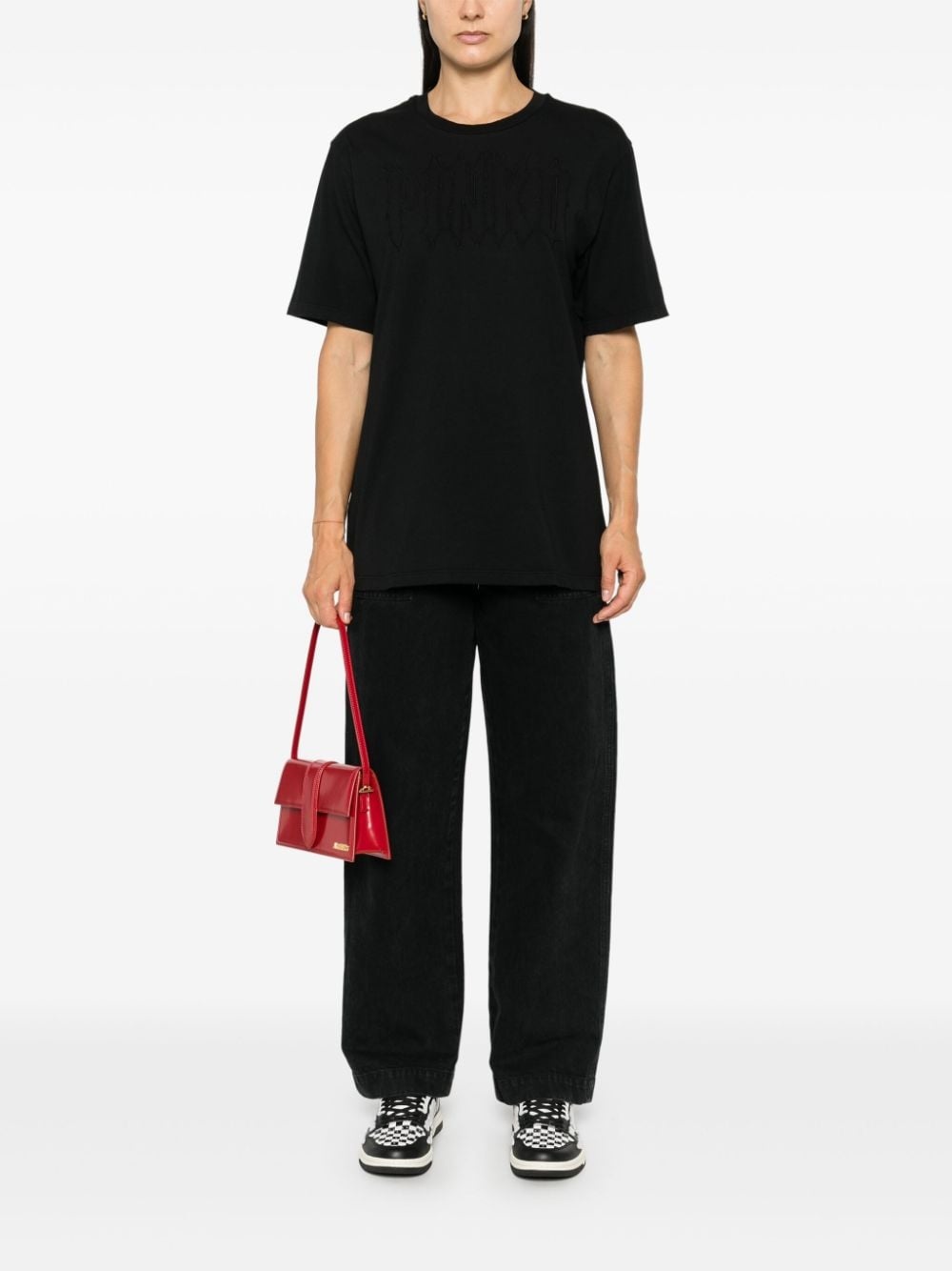 logo-embroidered T-shirt - 2