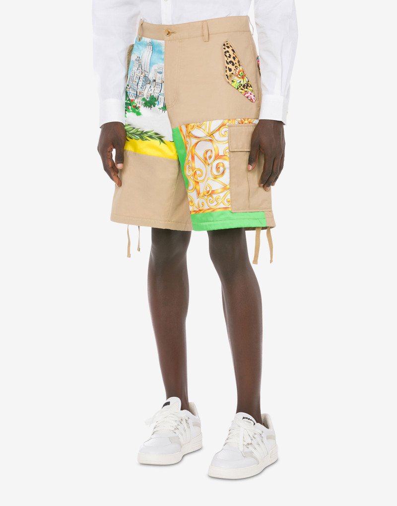Moschino SCARF PRINT POPLIN BERMUDA SHORTS outlook
